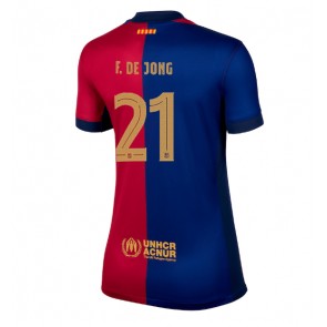 Barcelona Frenkie de Jong #21 Replika Hjemmebanetrøje Dame 2024-25 Kortærmet